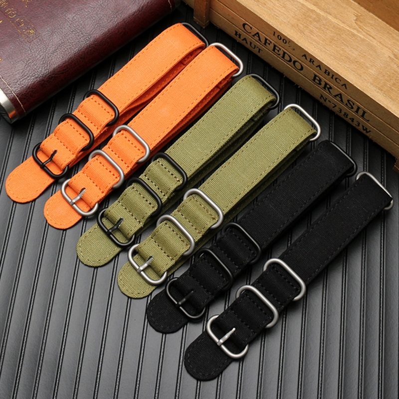 Canvas Strap Watch - Thickened canvas Watch strap 20 22mm