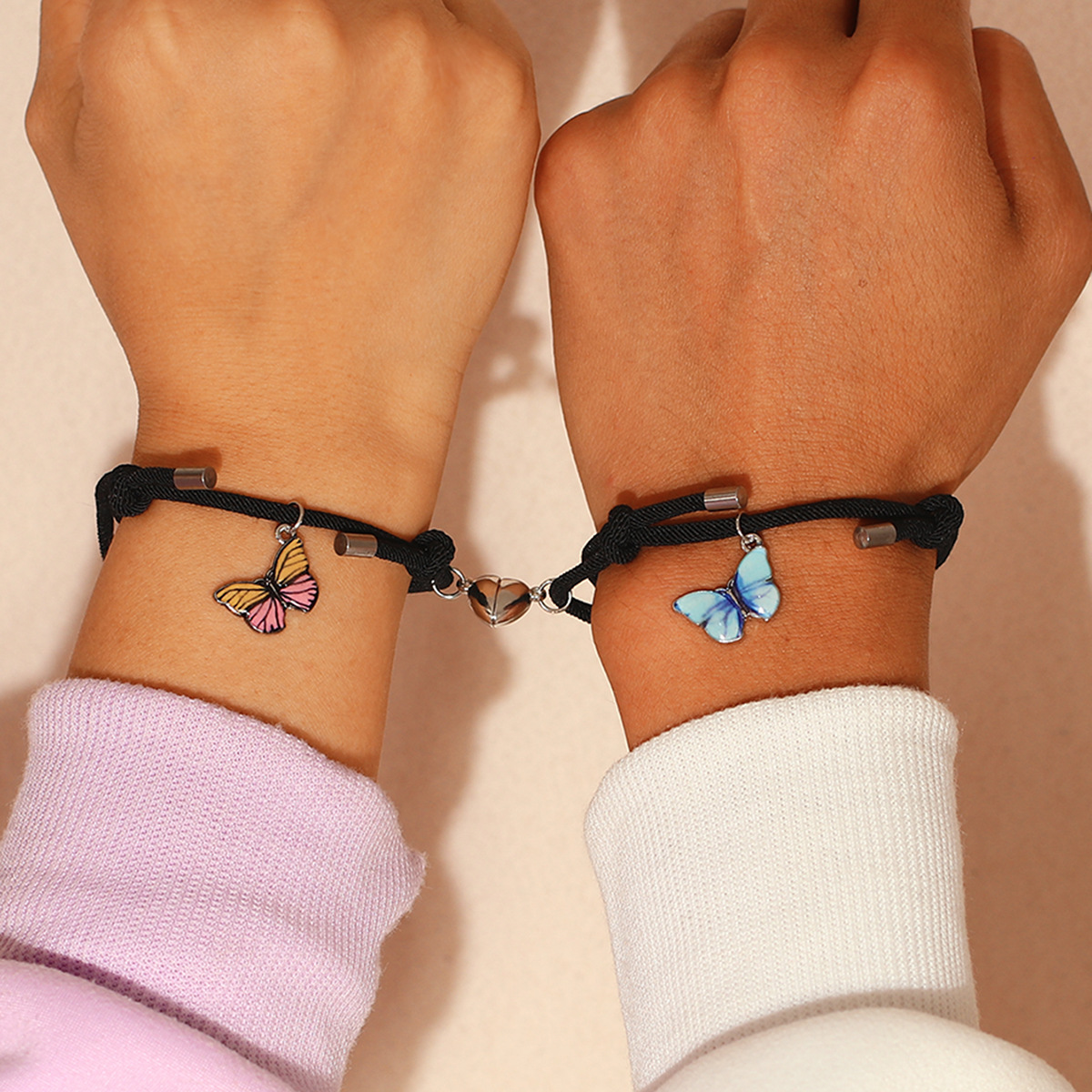 Butterfly Clasp Deployant - 2 PCS/Set Butterfly Pendant Luminous Couples