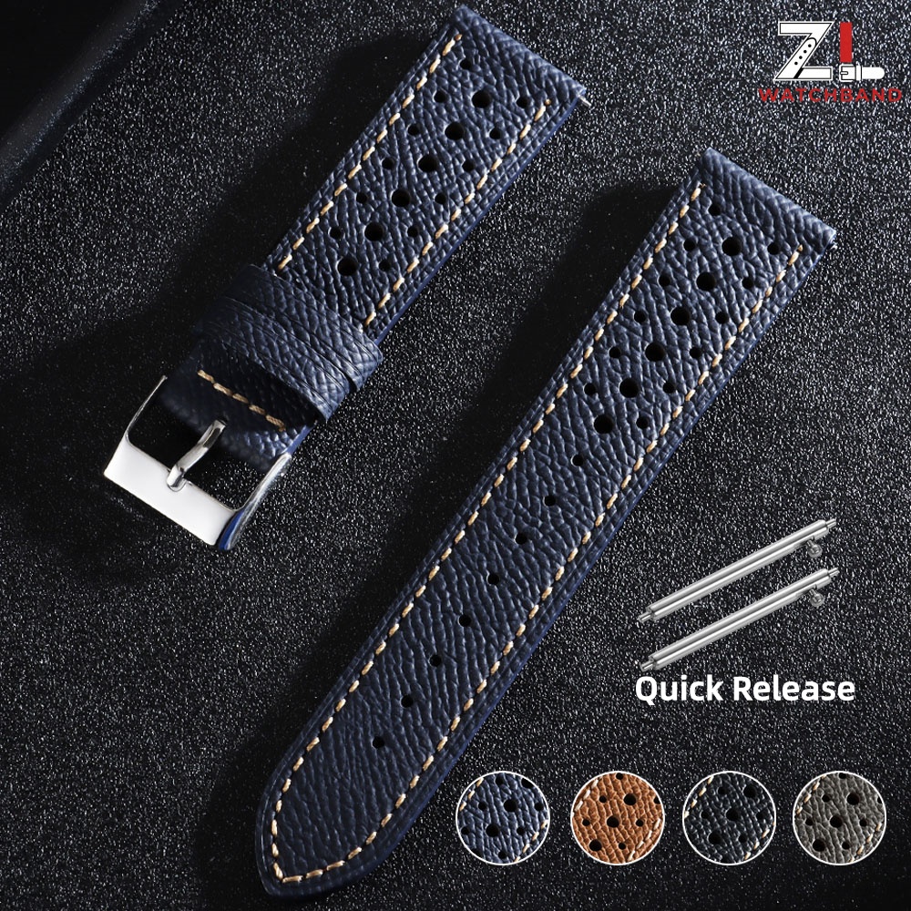 Leather Strap Quick Release - 18mm 19mm 20mm 22mm Breathable Bands