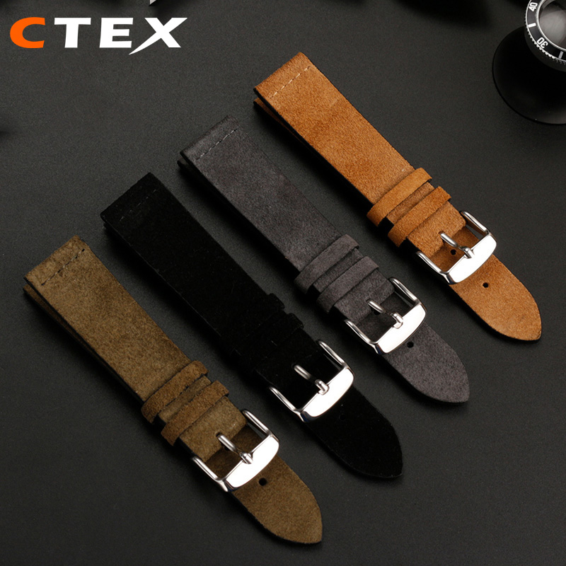 Suede Strap Watch - 18mm 20mm 22mm Universal Matte Suede