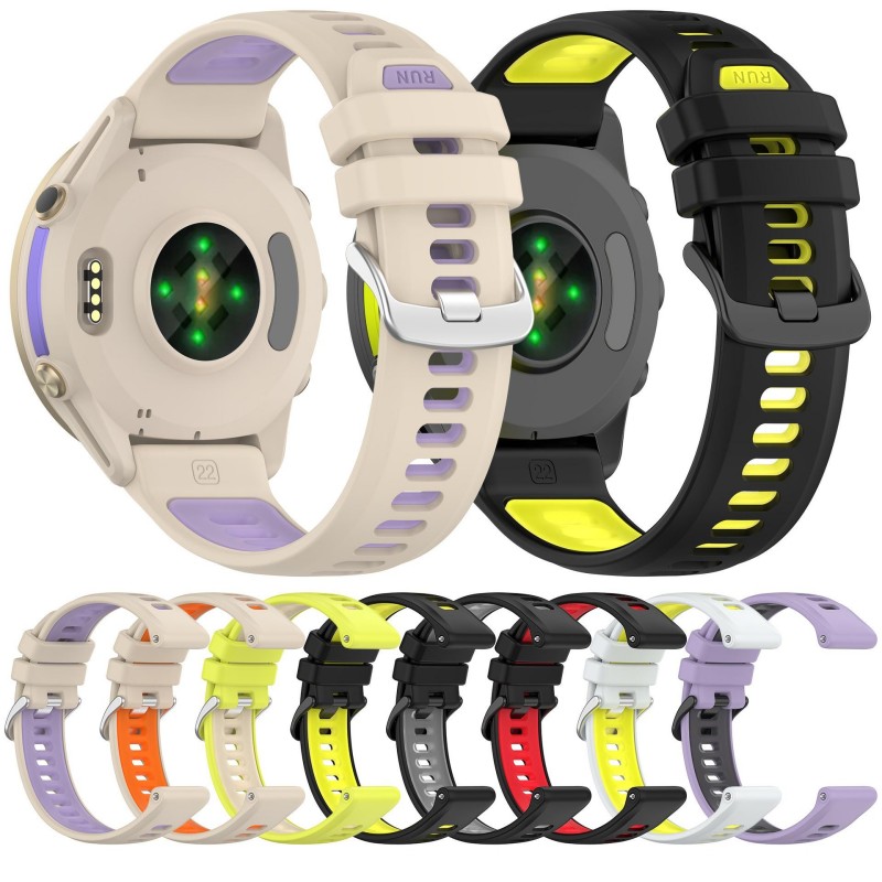 22mm Bicolor Strap For Garmin  - đánh giá và giá Silicone Watch Band 22Mm