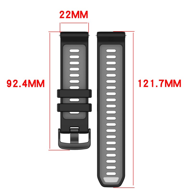22mm Bicolor Strap For Garmin  - đánh giá và giá Silicone Watch Band 22Mm