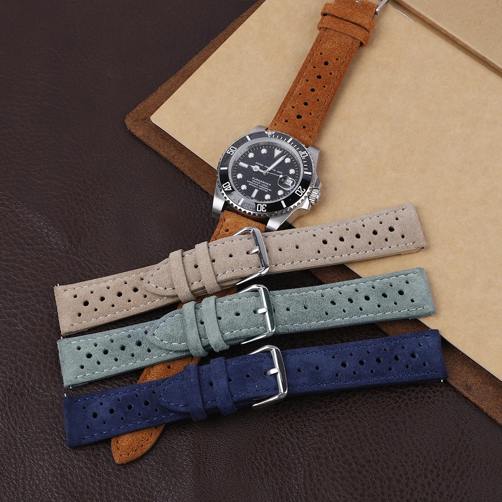 Suede Leather Watch Band 18mm  - đánh giá và giá Suede Strap Watch