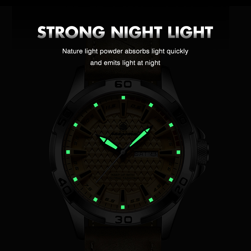 PAAZOMU Brand Men Fashion Quar - đánh giá và giá Leather Watch Band Men