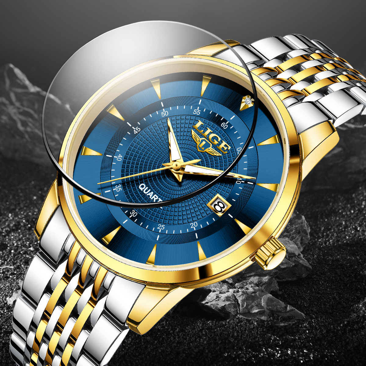 LIGE New 2026 Luxury Man Watch - đánh giá và giá Stainless Bracelet Diver
