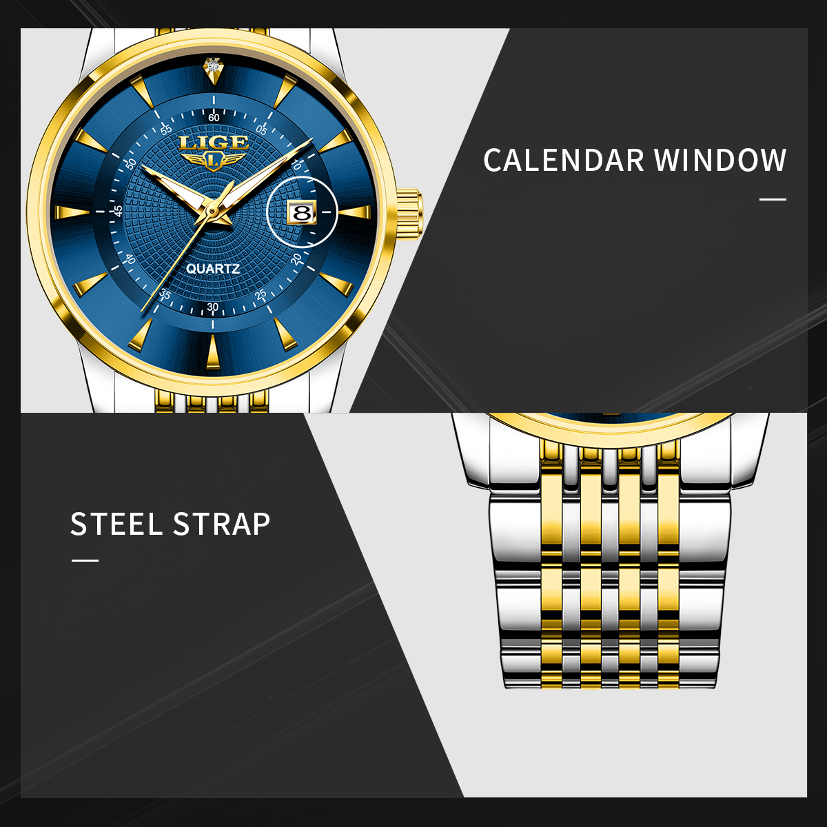 LIGE New 2026 Luxury Man Watch - đánh giá và giá Stainless Bracelet Diver