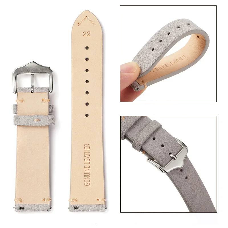 Vintage Soft Suede Watch Band  - đánh giá và giá Suede Strap Watch