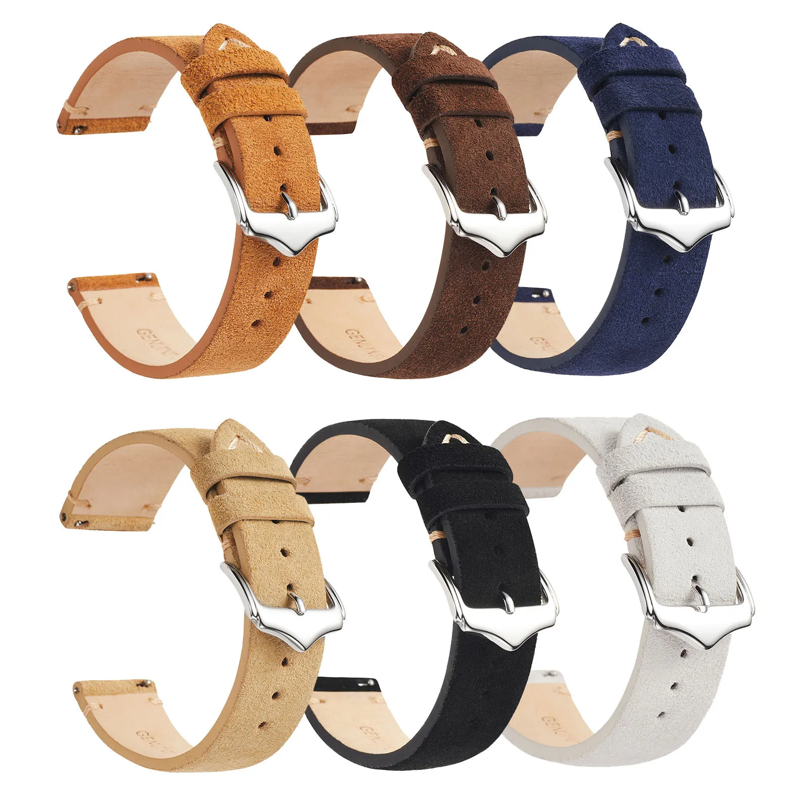 Vintage Soft Suede Watch Band  - đánh giá và giá Suede Strap Watch