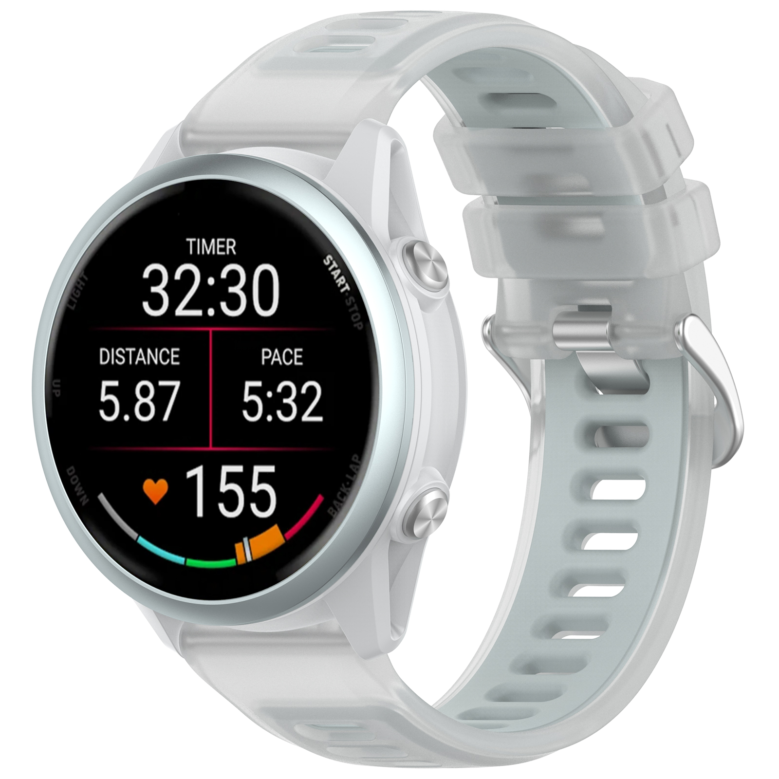 22mm 20mm Transparent Two-Tone - đánh giá và giá Silicone Watch Band 22Mm