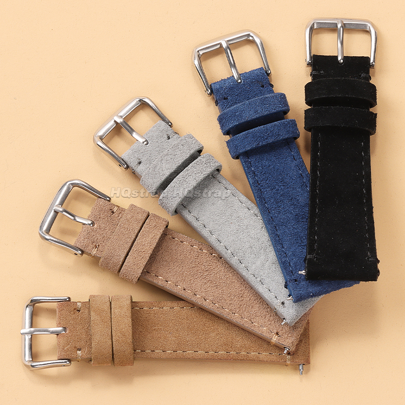 Suede Leather Strap 20mm 22mm  - đánh giá và giá Suede Strap Watch