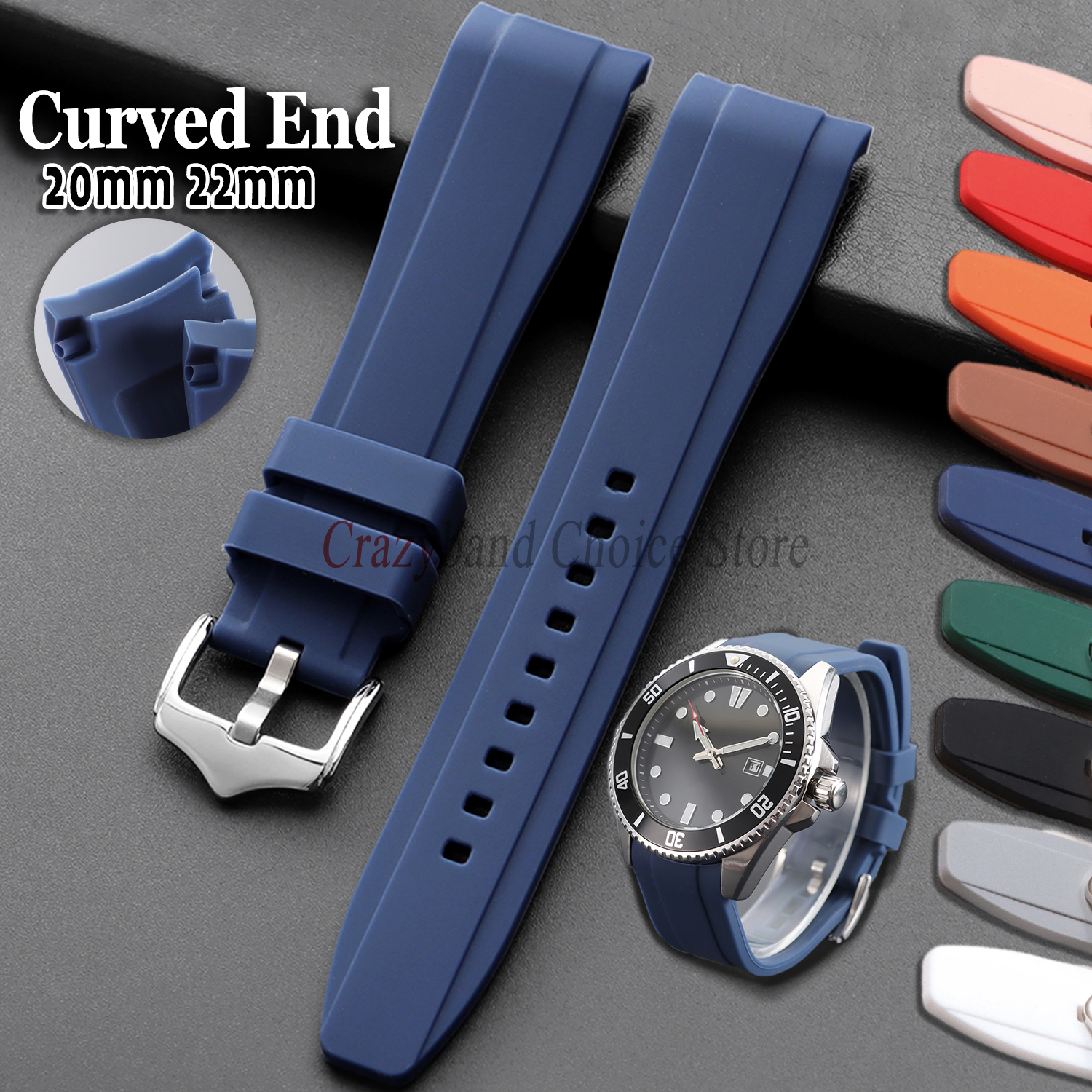 20mm22mm for Rolex Rubber Stra - đánh giá và giá Rubber Strap Diver