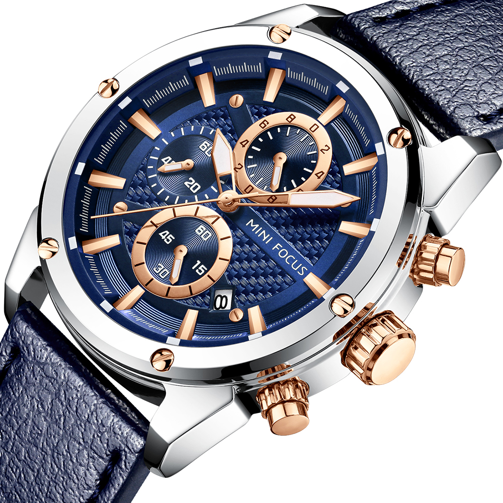 MINI FOCUS Business Quartz Wat - đánh giá và giá Leather Watch Band Men