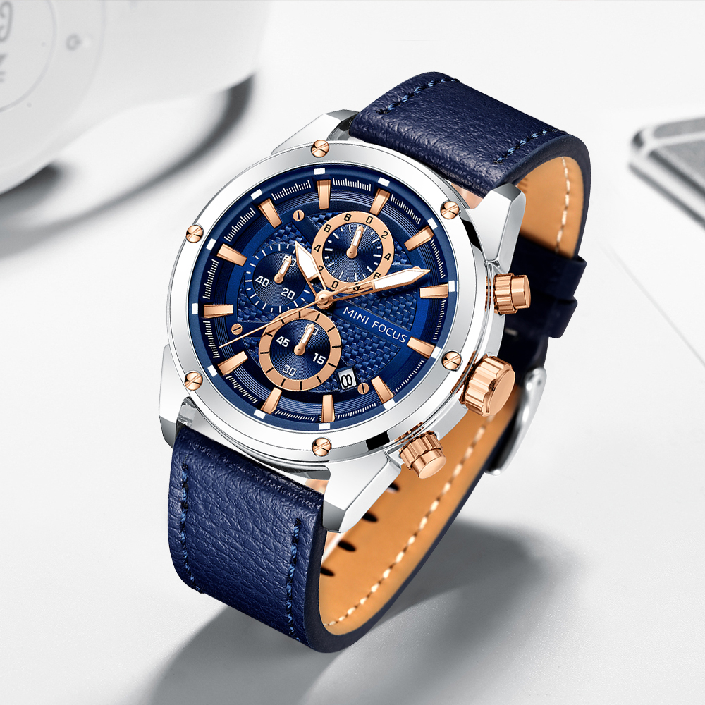 MINI FOCUS Business Quartz Wat - đánh giá và giá Leather Watch Band Men