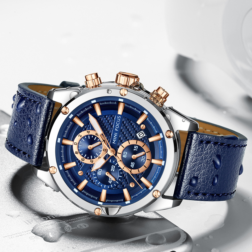 MINI FOCUS Business Quartz Wat - đánh giá và giá Leather Watch Band Men