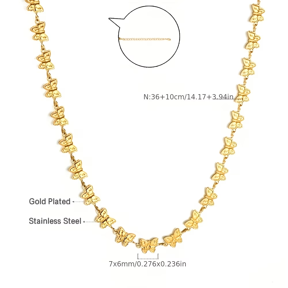 1pc Butterfly Collarbone Neckl - đánh giá và giá Butterfly Clasp Deployant