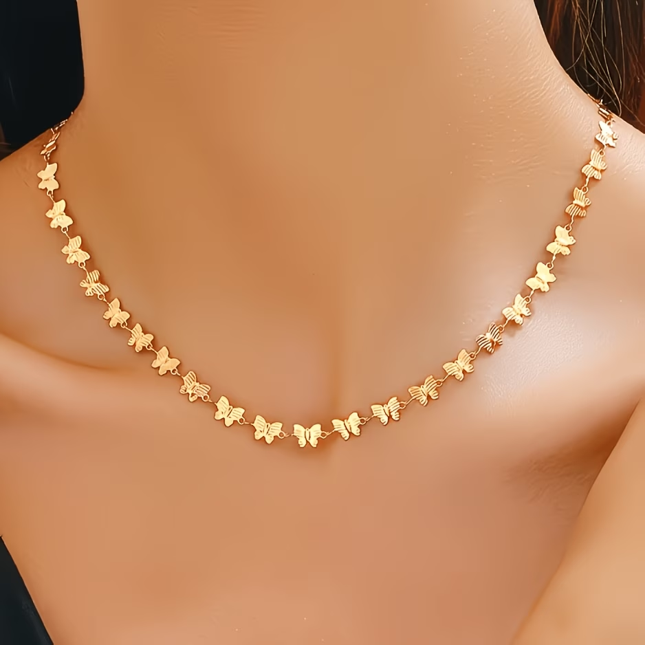 1pc Butterfly Collarbone Neckl - đánh giá và giá Butterfly Clasp Deployant