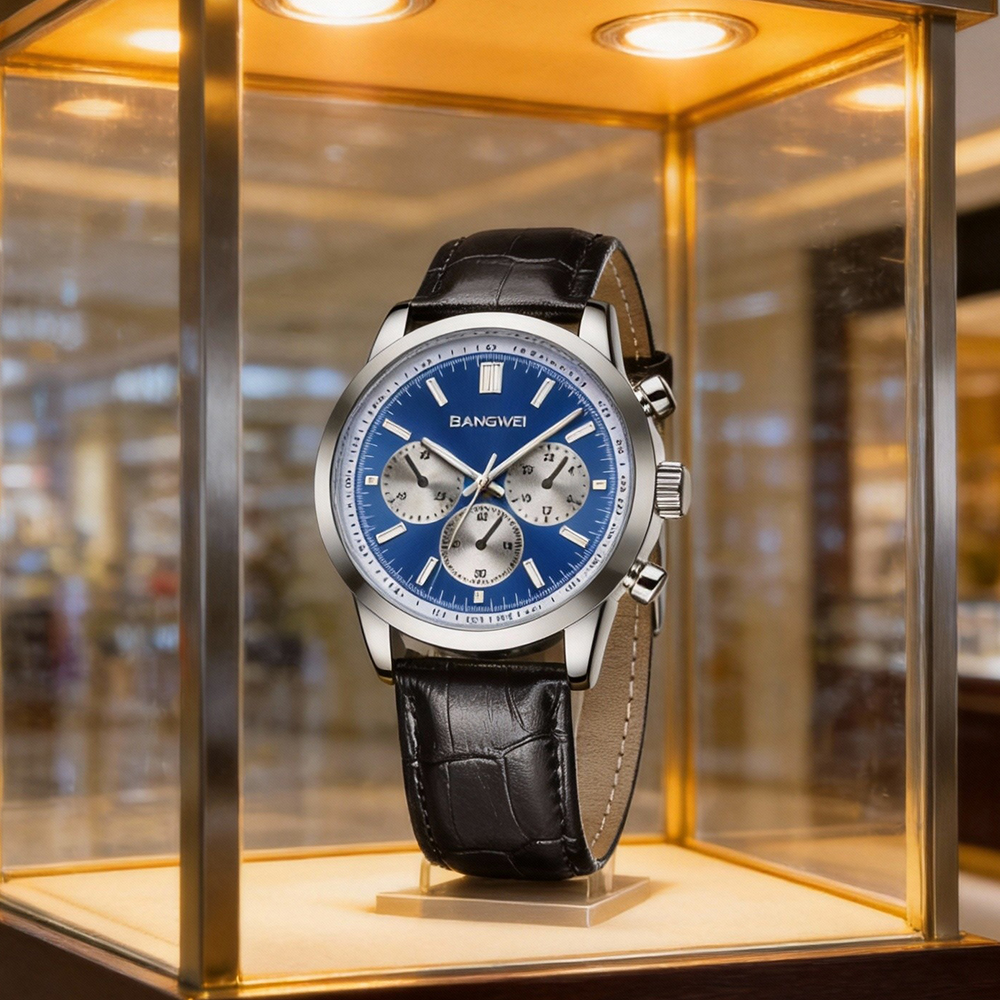 LIGE Fashion Watches Men Top B - đánh giá và giá Leather Watch Band Men
