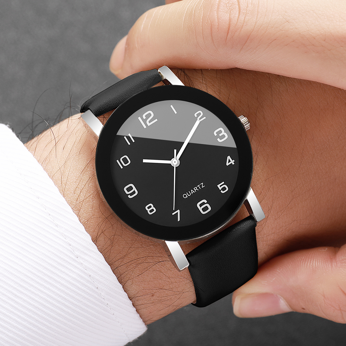 Fashion Arabic Dial  Men Quart - đánh giá và giá Leather Watch Band Men