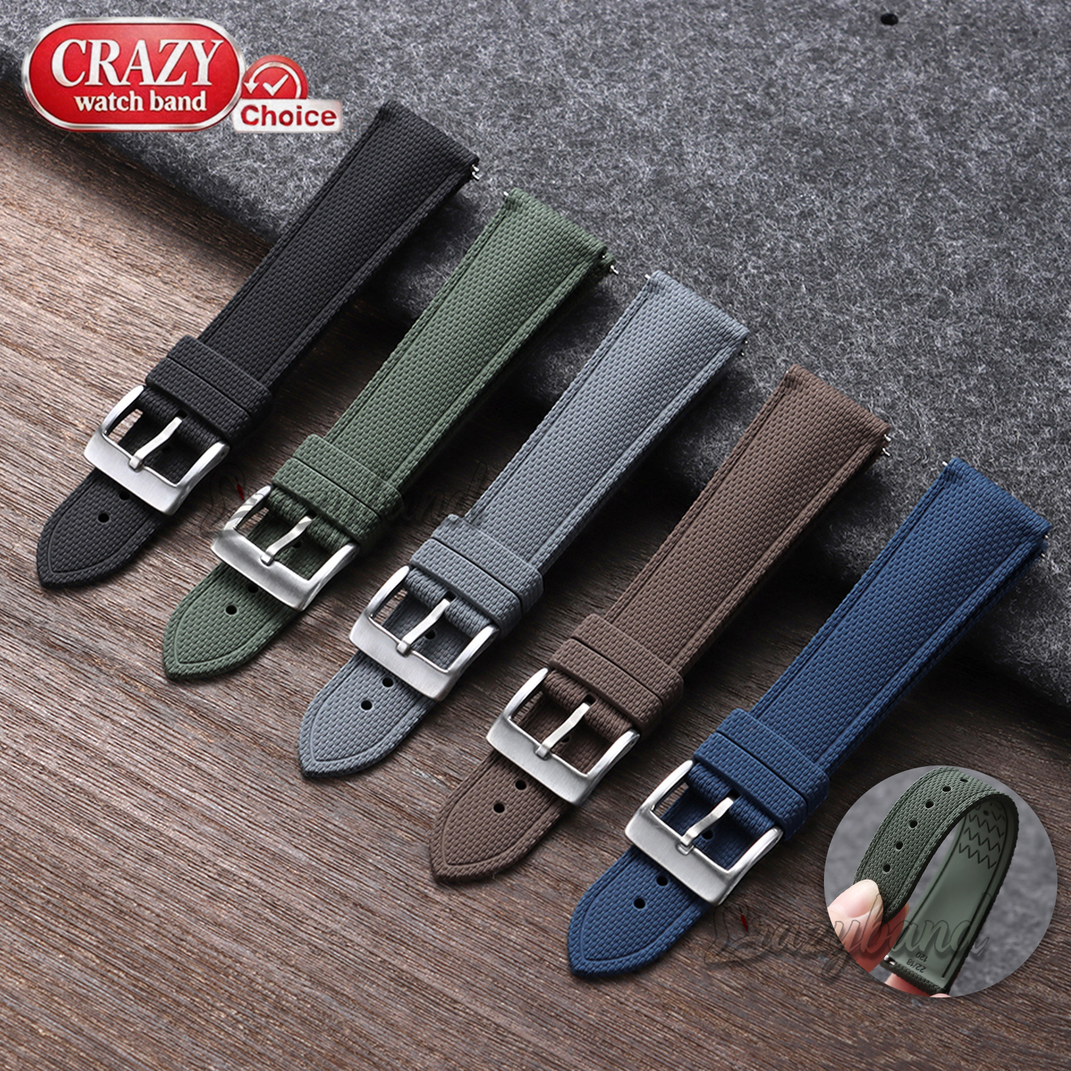 New FKM Rubber Watch Strap 20m - đánh giá và giá Rubber Strap Diver