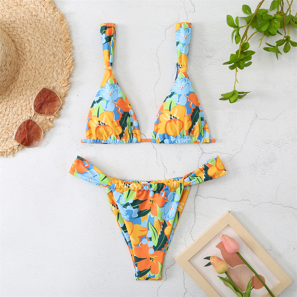 Vintage Print Bikini Thong Str - đánh giá và giá Tropic Strap Vintage