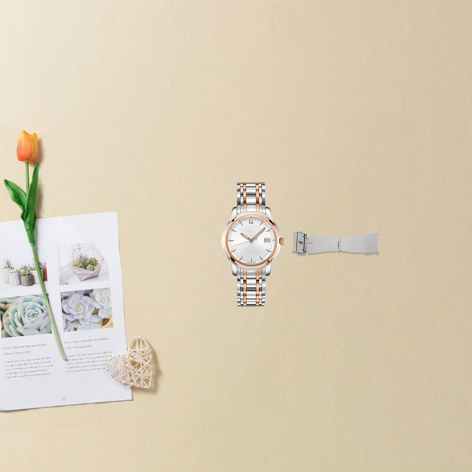 Solid Stainless Steel Watch Cl - đánh giá và giá Butterfly Clasp Deployant