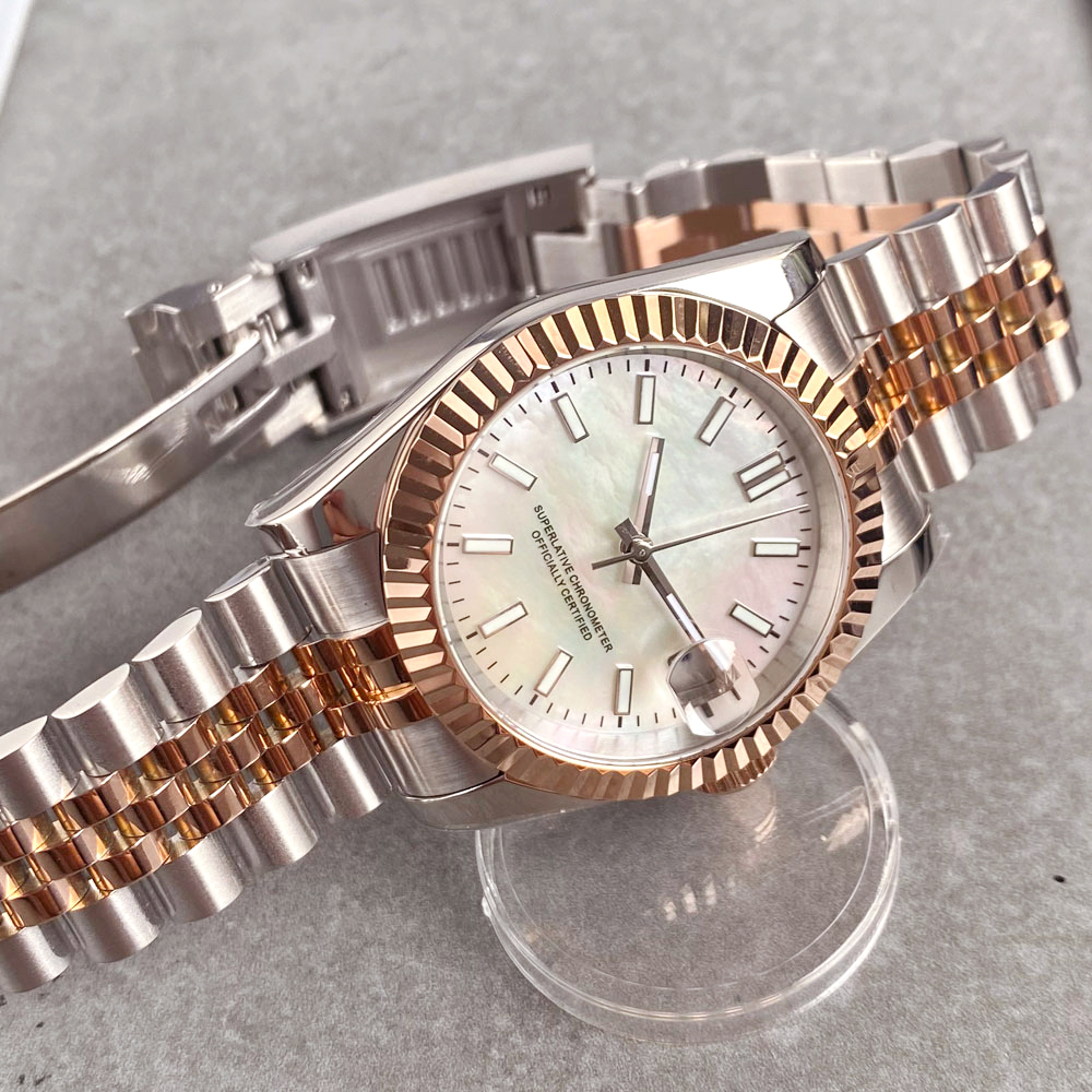 Customized Two Tone Rose Gold  - đánh giá và giá Stainless Bracelet Diver